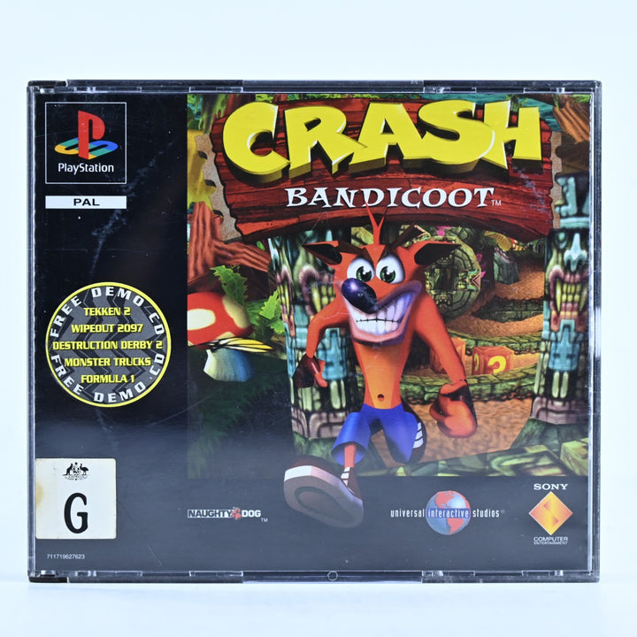 Crash Bandicoot - Sony Playstation 1 / PS1 Game + Manual + Demo - PAL