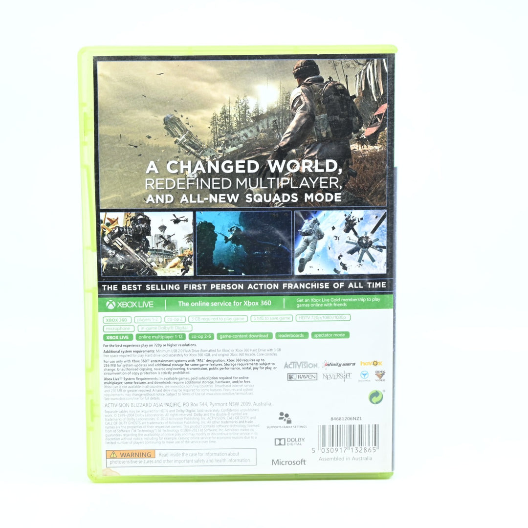 Call of Duty Ghosts - Xbox 360 Game + Manual - PAL - MINT DISC!