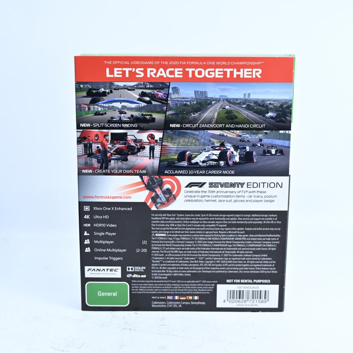 F1 2020 Seventy Edition - Xbox One Game - PAL - FREE POST!
