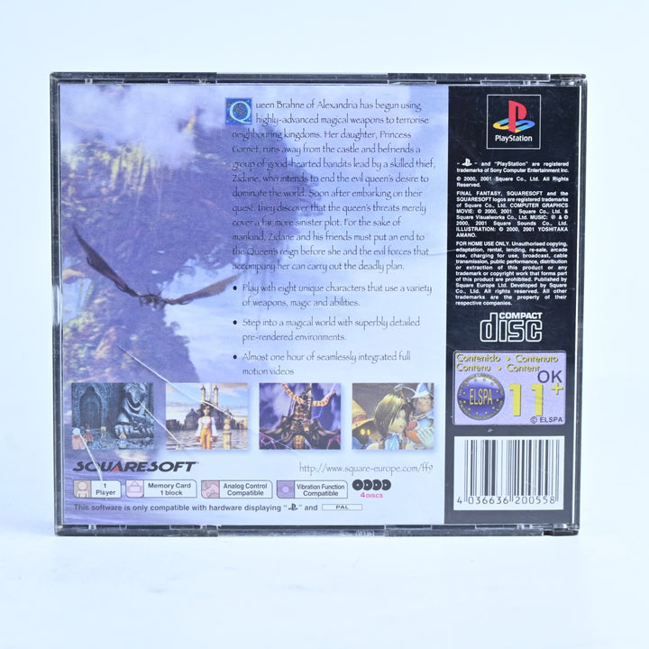 Final Fantasy IX - Sony Playstation 1 / PS1 Game + Manual - PAL - MINT DISC!