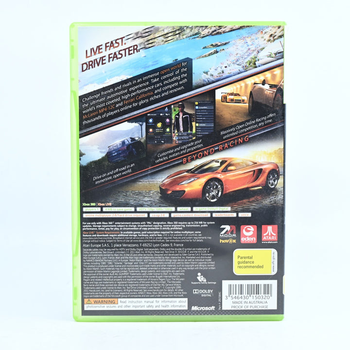 Test Drive Unlimited 2 - Xbox 360 Game + Manual - PAL - MINT DISC!
