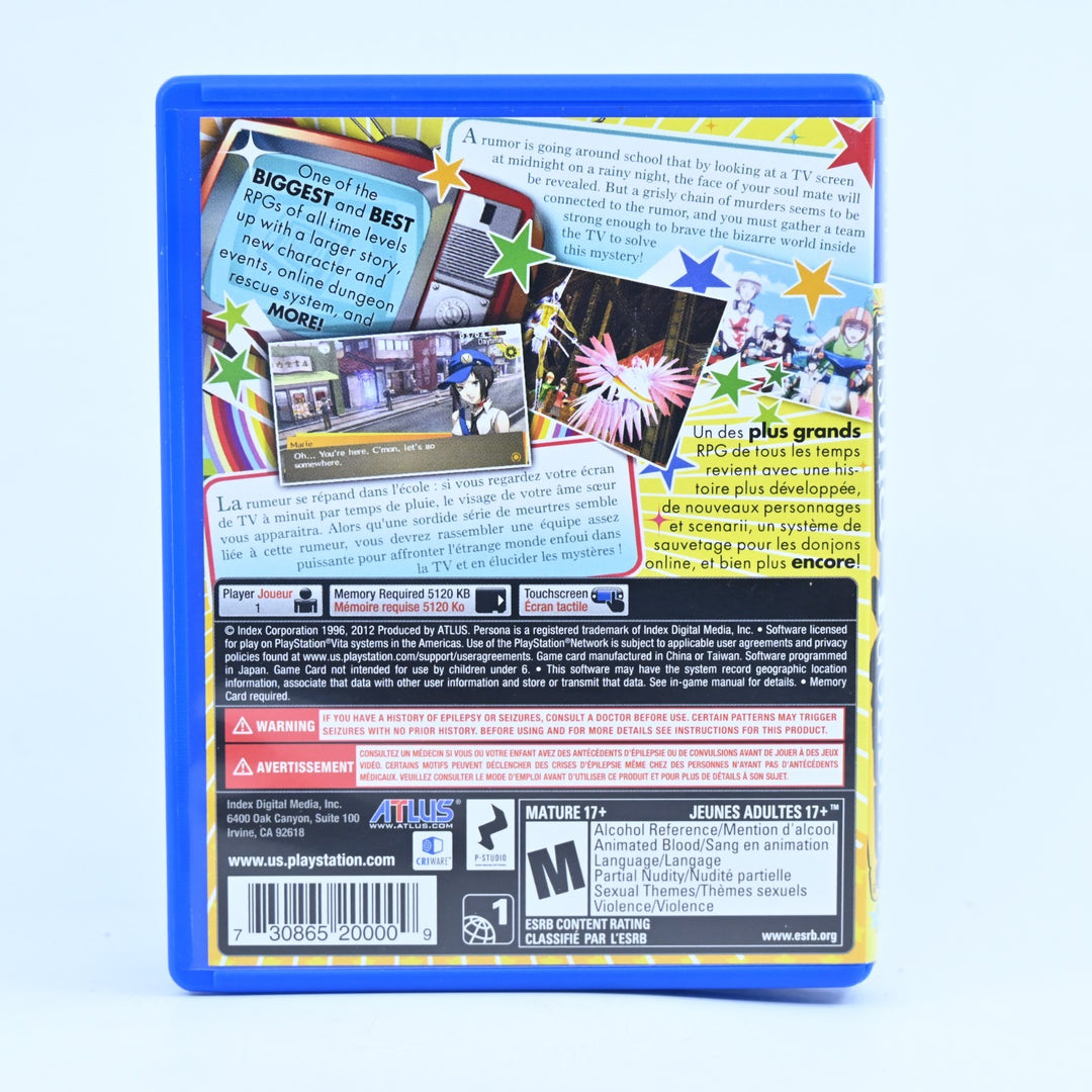 Persona 4 Golden - Sony PS Vita Game - Region Free - FREE POST!
