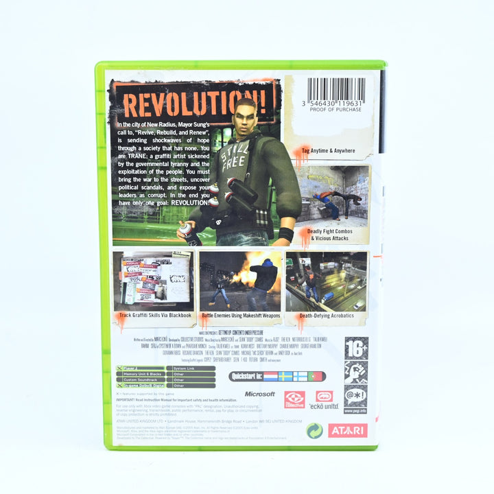 SIGNED! Marc Ecko's Getting Up - Original Xbox Game + Manual - PAL - MINT DISC!