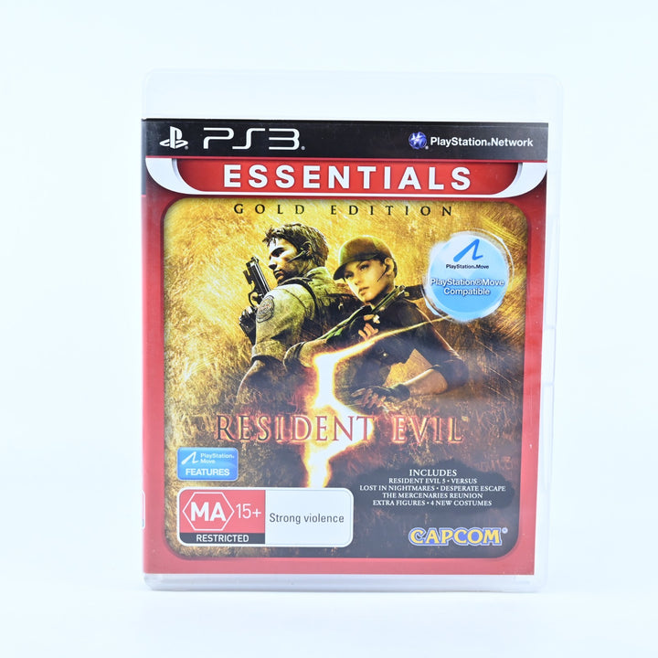 Resident Evil 5 Gold Edition - Sony Playstation 3/ PS3 Game + Manual - MINT DISC