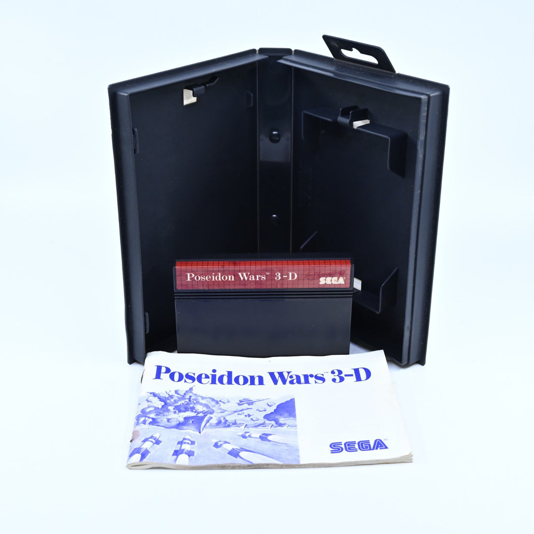 Poseidon Wars 3-D - Sega Master System Game + Manual - PAL - FREE POST!