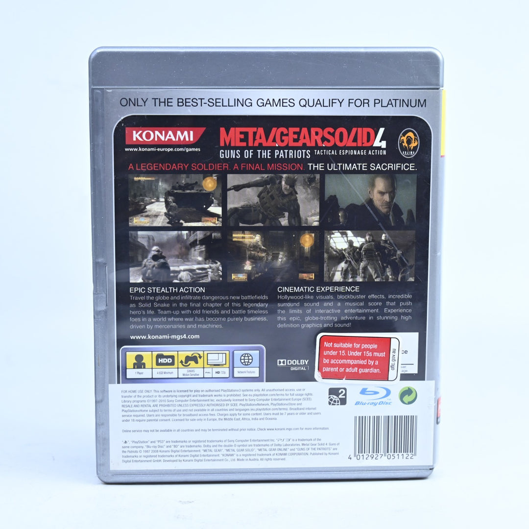 Metal Gear Solid 4: Guns of the Patriots - Sony Playstation 3 / PS3 Game