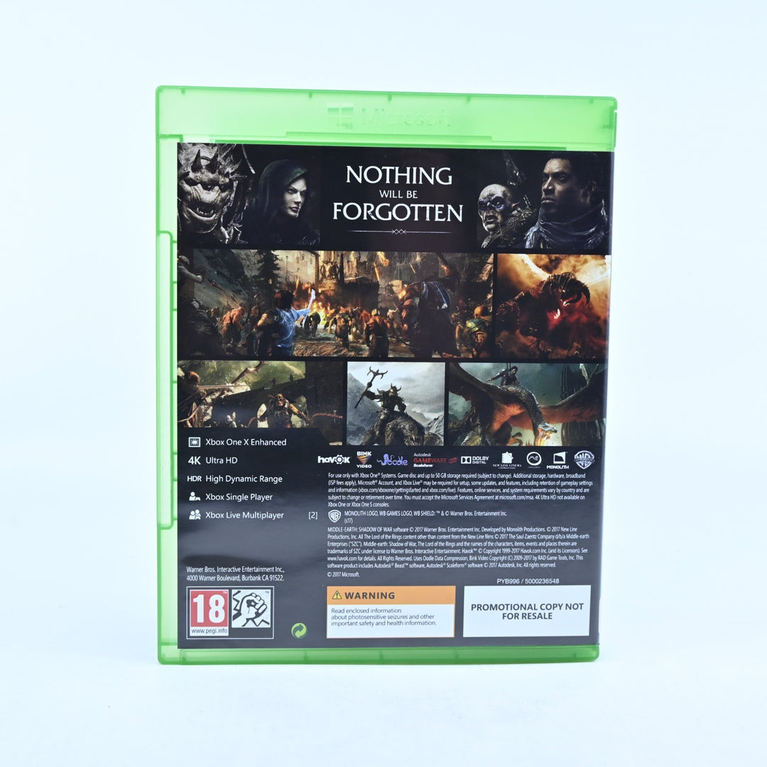 Middle-Earth: Shadow of War - Promotional Copy - Xbox One Game - PAL