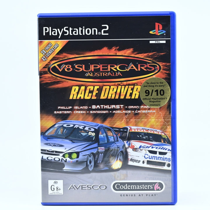 V8 Supercars Race Driver - Sony Playstation 2 / PS2 Game + Manual - PAL