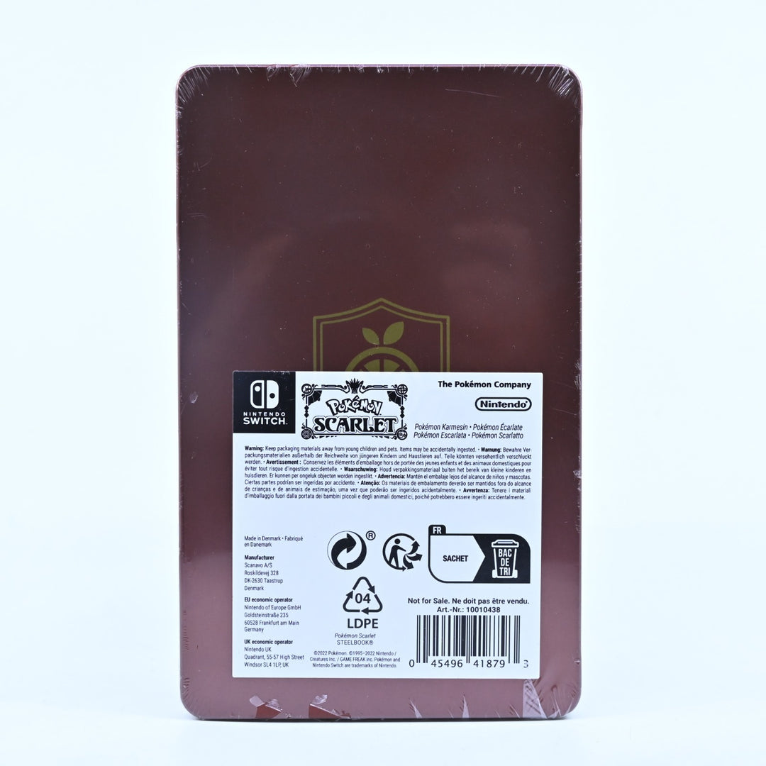 SEALED Pokemon Scarlet - Steelbook - Nintendo Switch Accessory - FREE POST!