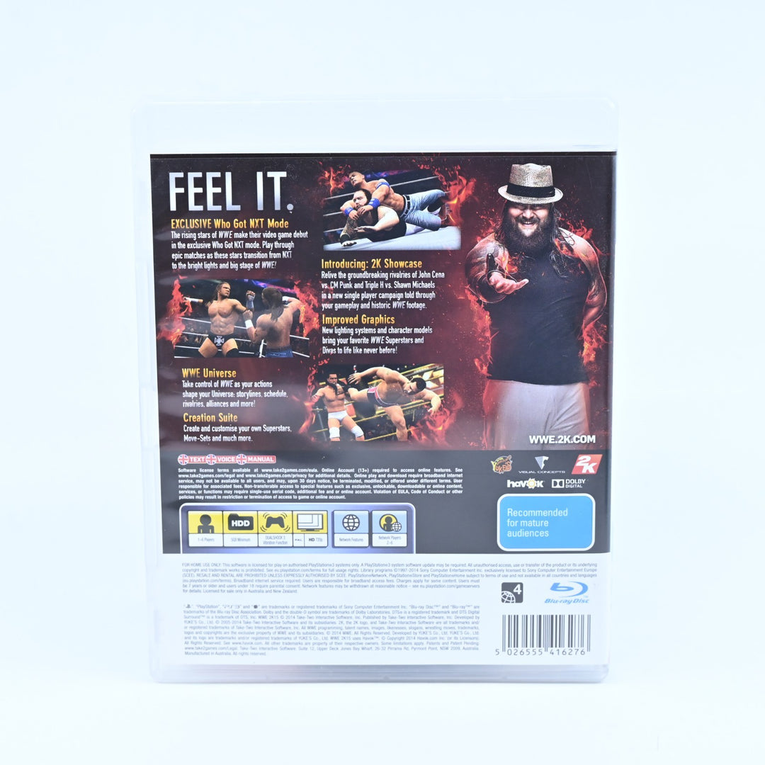 WWE 2K15- Sony Playstation 3 / PS3 Game + Manual - FREE POST!