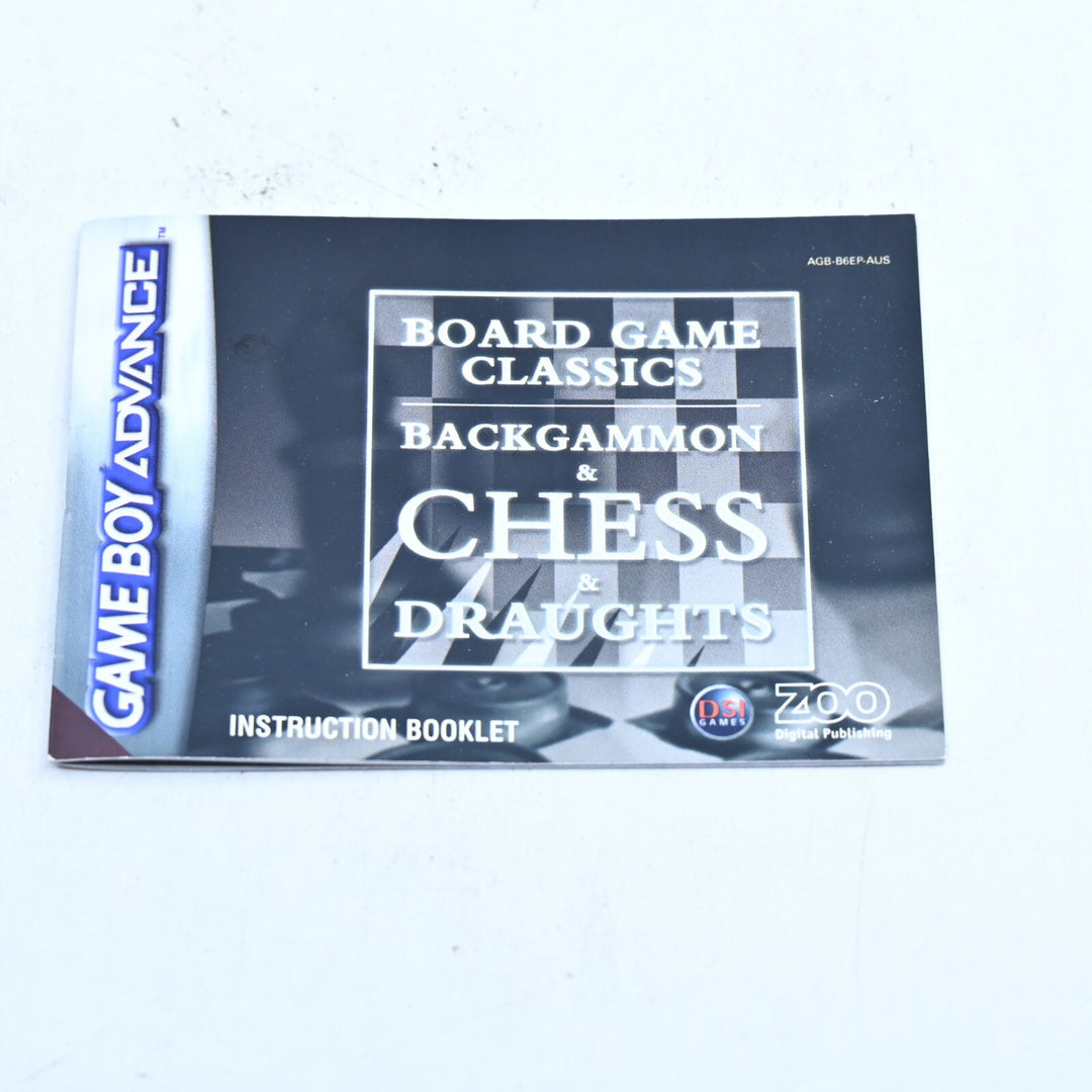 Board Game Classics: Backgammon & Chess & Draughts - GBA Boxed Game - PAL