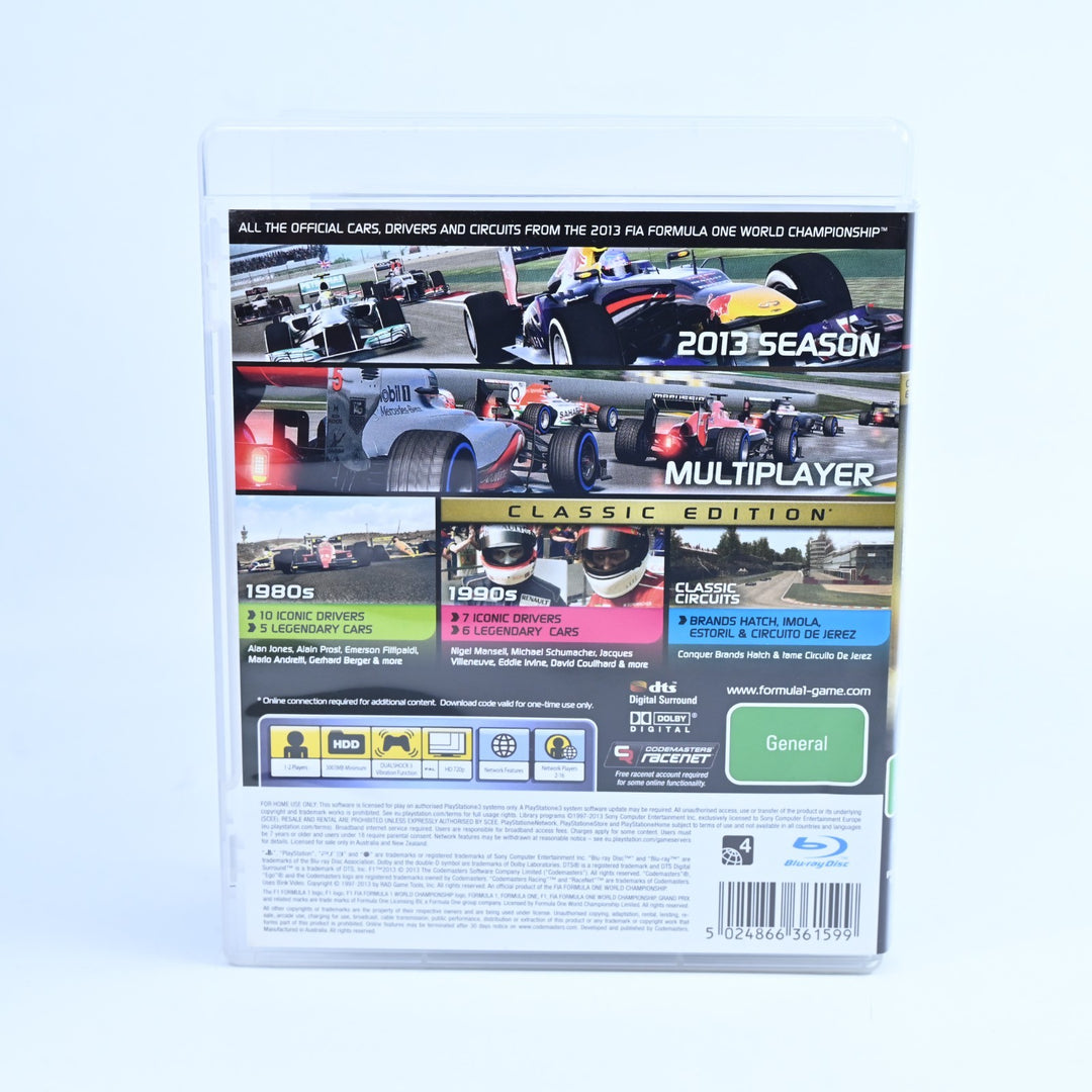 Formula 1 2013 - Classic Edition - Sony Playstation 3 / PS3 Game + Manual