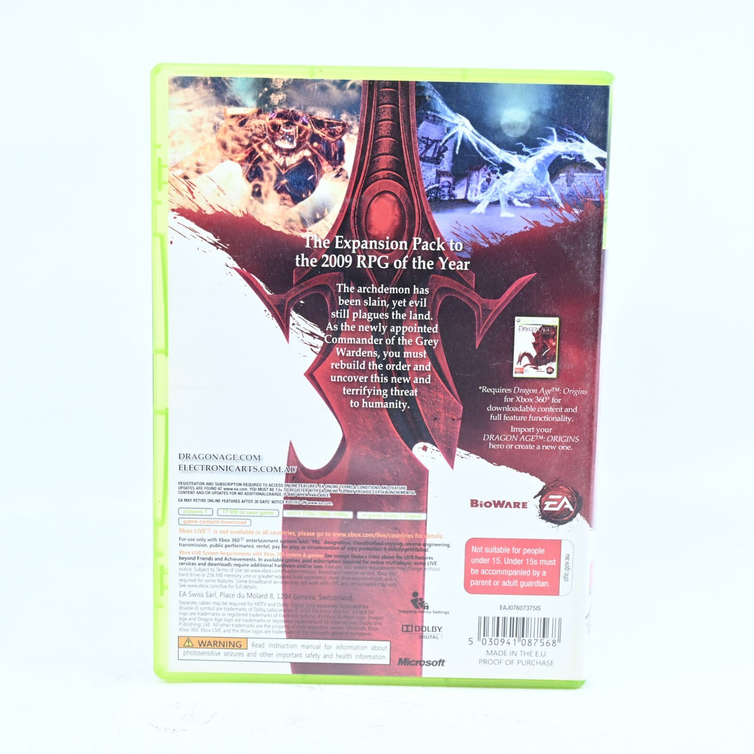 Dragon Age Origins Awakening - Xbox 360 Game + Manual - PAL - MINT DISC!