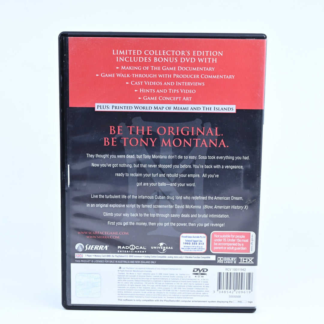 Scarface: The World Is Yours Collectors Edition - PS2 Game + Manual, Map & Bonus