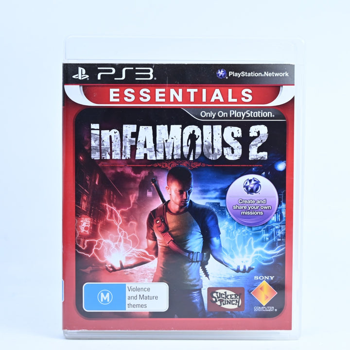Infamous 2 - Sony Playstation 3 / PS3 Game + Manual - MINT DISC!