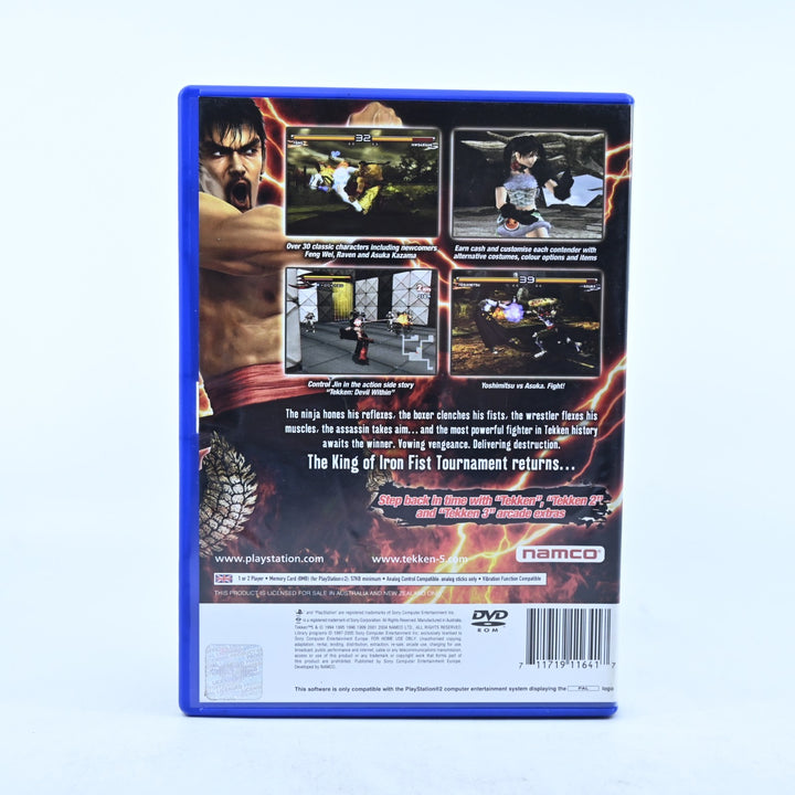 Tekken 5 - Sony Playstation 2 / PS2 Game + Manual - PAL - MINT DISC!