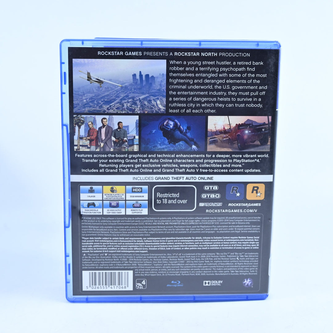 Grand Theft Auto V - Sony Playstation 4 / PS4 Game + Manual - FREE POST!