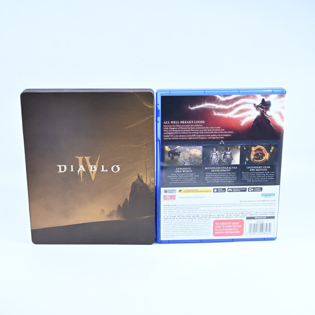 Diablo IV 4 - Steelbook Edition - Sony Playstation 5 / PS5 Game - MINT DISC!