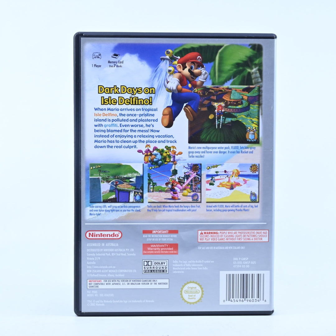 Super Mario Sunshine - Nintendo Gamecube Game + Manual - PAL - FREE POST!