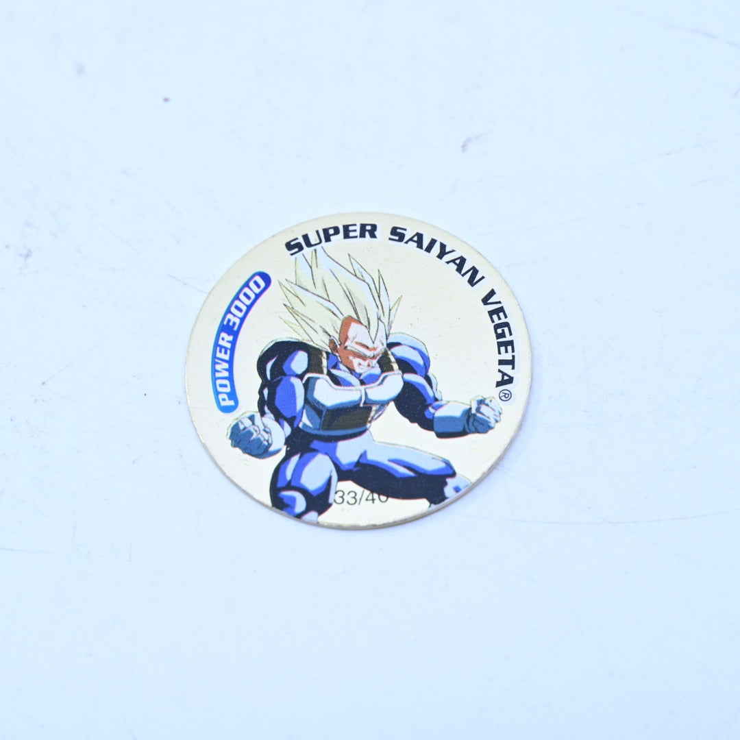 Super Saiyan Vegeta - Gold - 33/40 - 3000 Power - DBZ - Tazo Dizk - Toy