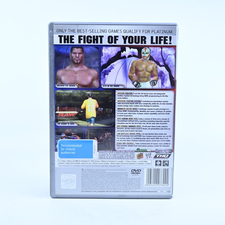 WWE SmackDown! Vs. Raw 2006 - Sony Playstation 2 / PS2 Game + Manual - PAL