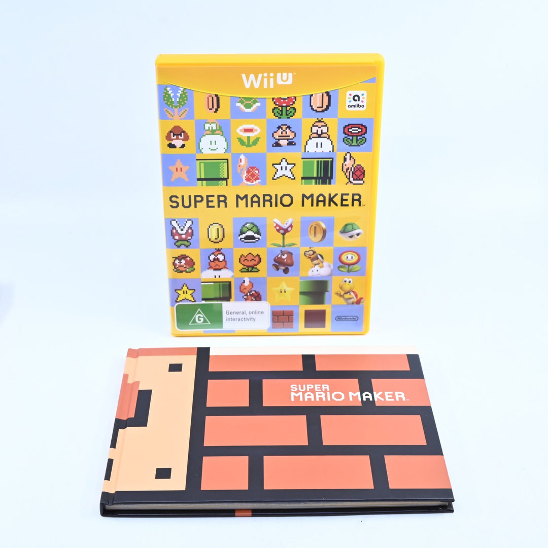 Super Mario Maker - Nintendo Wii U Game + Artbook - PAL - FREE POST!