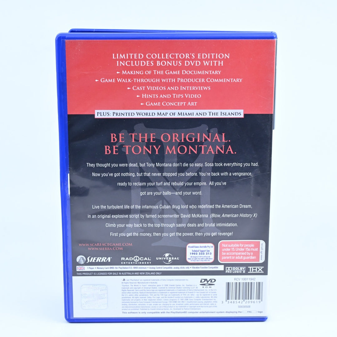 Scarface: The World Is Yours Collectors Edition - PS2 Game + Manual, Map & Bonus