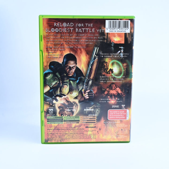 Doom 3: Resurrection of Evil - Original Xbox Game + Manual - PAL - MINT DISC!