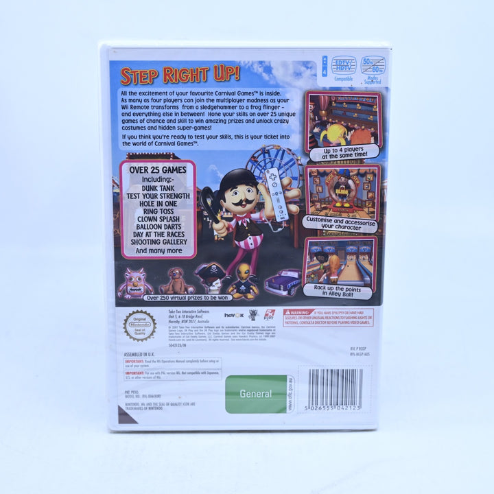 Carnival Games - SEALED! - Nintendo Wii Game + Manual - PAL - MINT DISC!