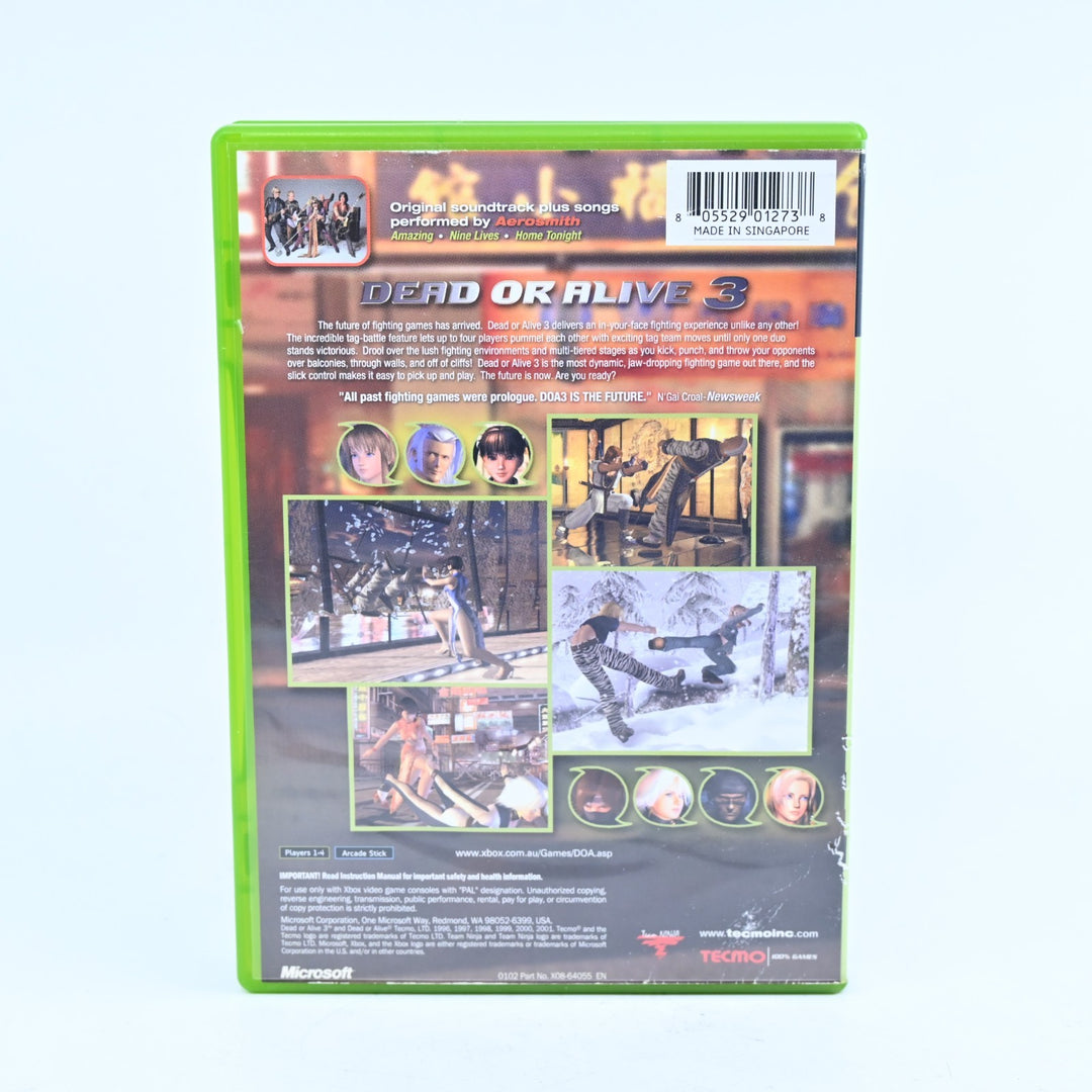 Dead or Alive 3 - Original Xbox Game + Manual - PAL - MINT DISC!