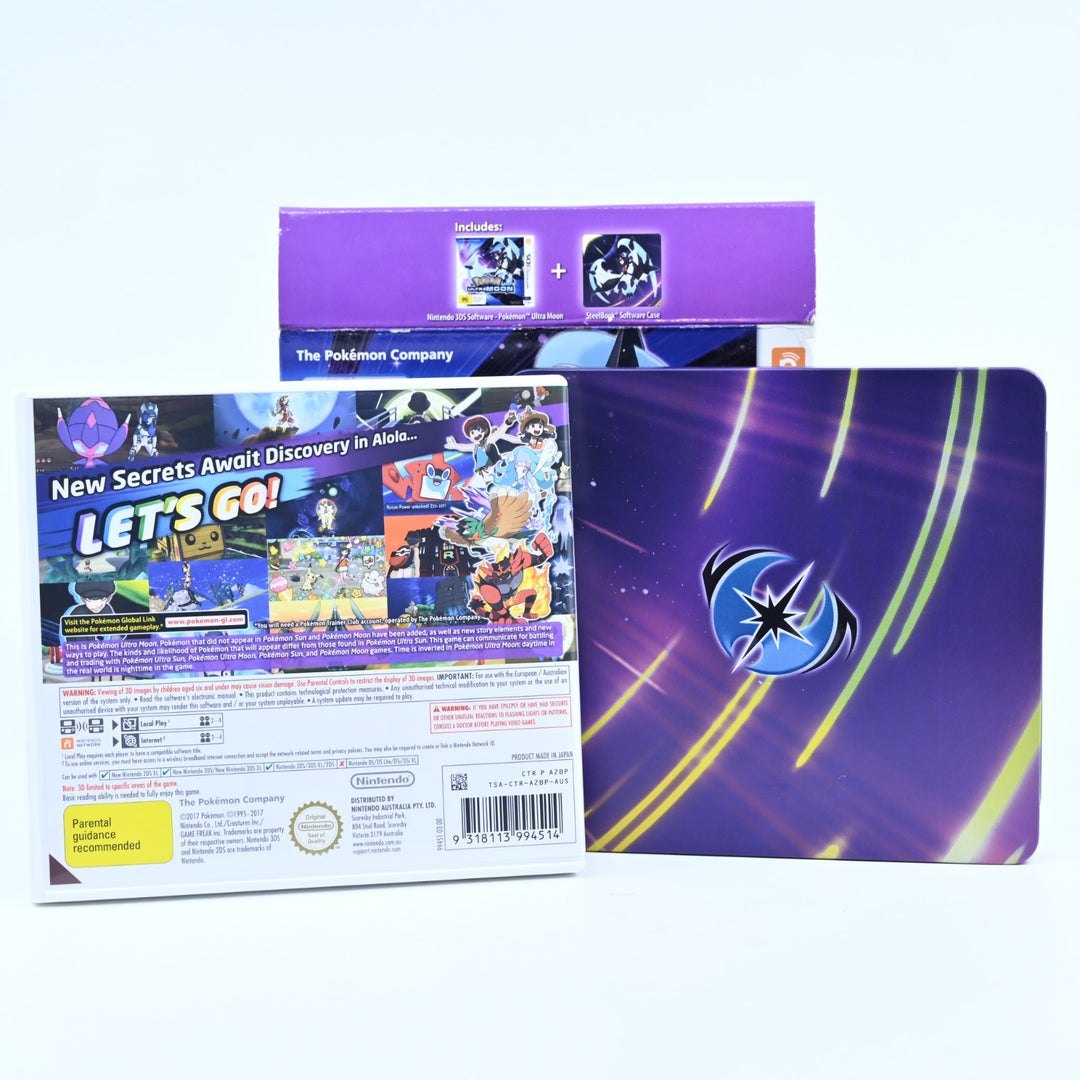 Pokemon Ultra Moon - Fan Edition - Nintendo 3DS Game + Steelbook - PAL