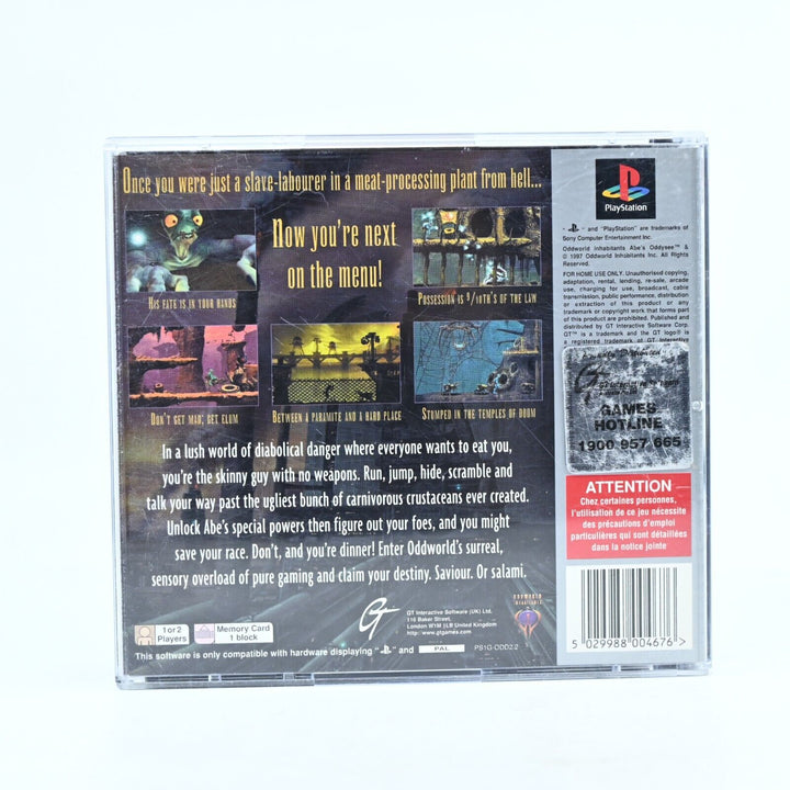 OddWorld: Abe's Oddysee - Sony Playstation 1 / PS1 Game - PAL - FREE POST!