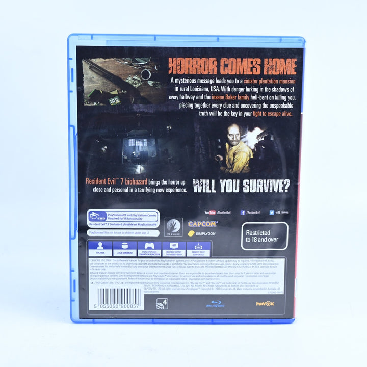 Resident Evil 7 VII Biohazard - Sony Playstation 4 / PS4 Game - MINT DISC!