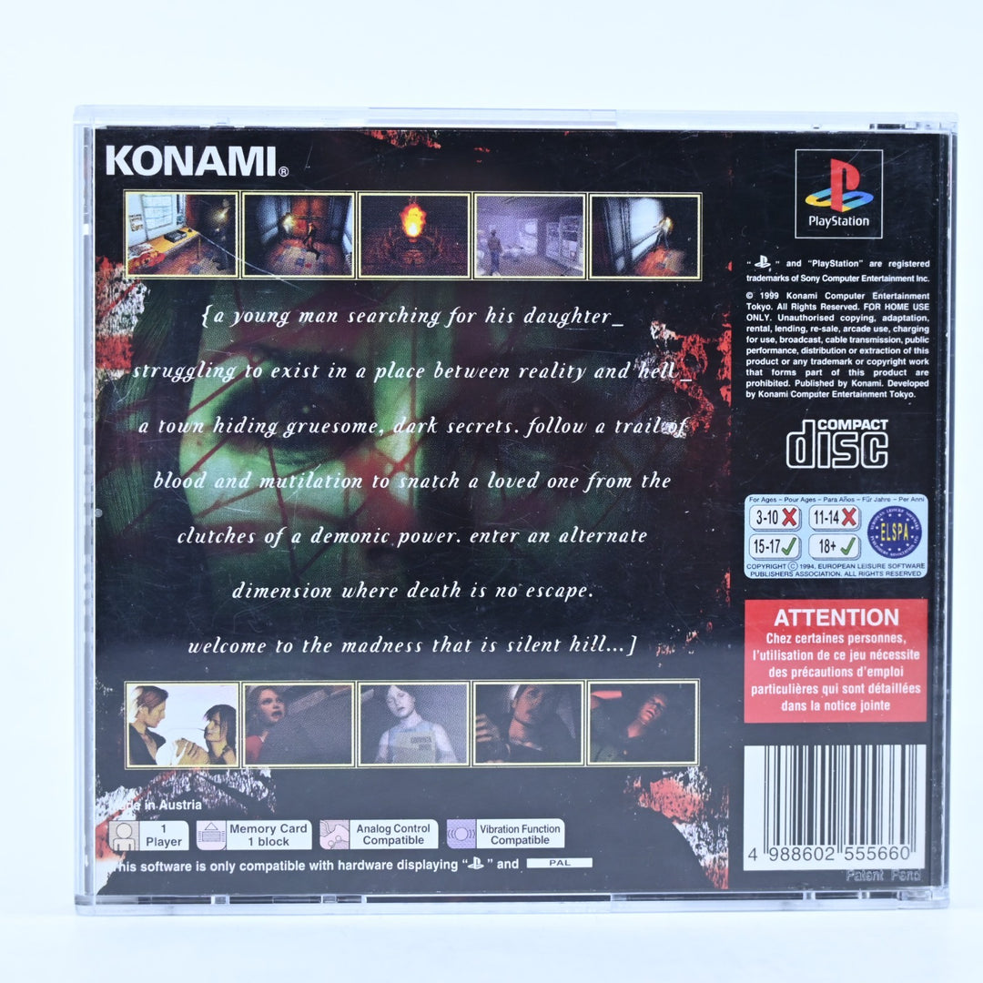Silent Hill - Sony Playstation 1 / PS1 Game + Manual - PAL - MINT DISC!
