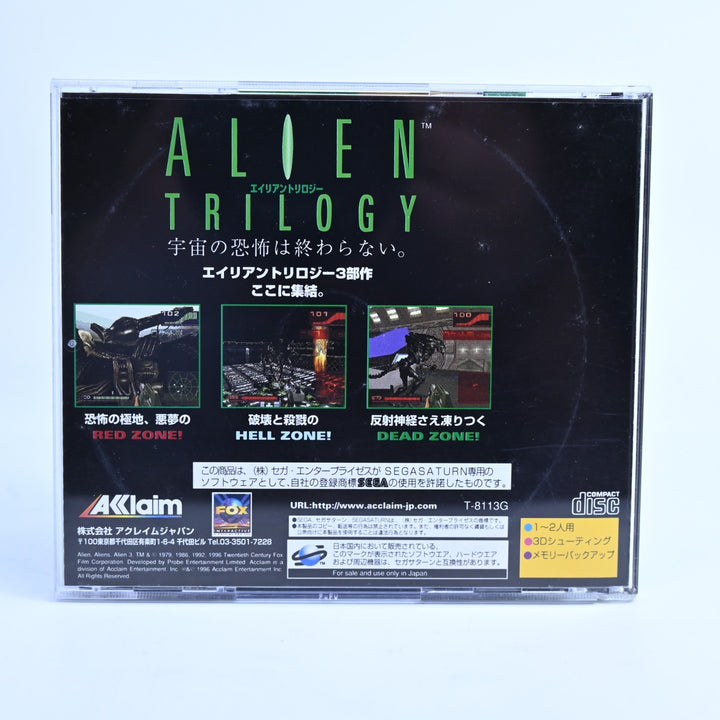 Alien Trilogy - Sega Saturn Game + Manual - NTSC-J - T-8113G - MINT DISC!