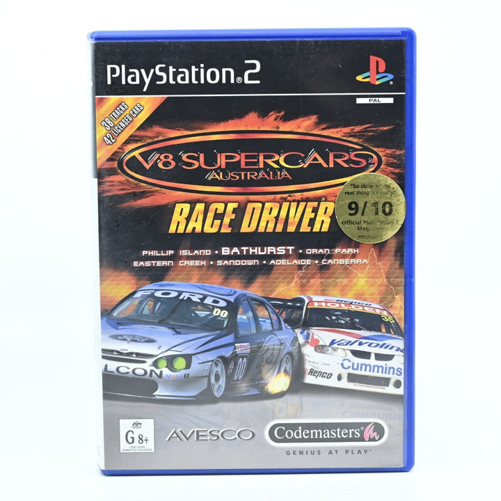 V8 Supercars Australia Race Driver - Sony Playstation 2 / PS2 Game + Manual -PAL