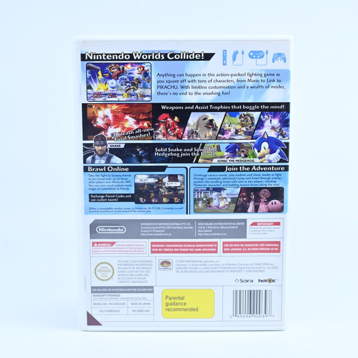 Super Smash Bros. Brawl - Nintendo Wii Game + Manual - PAL - MINT DISC!