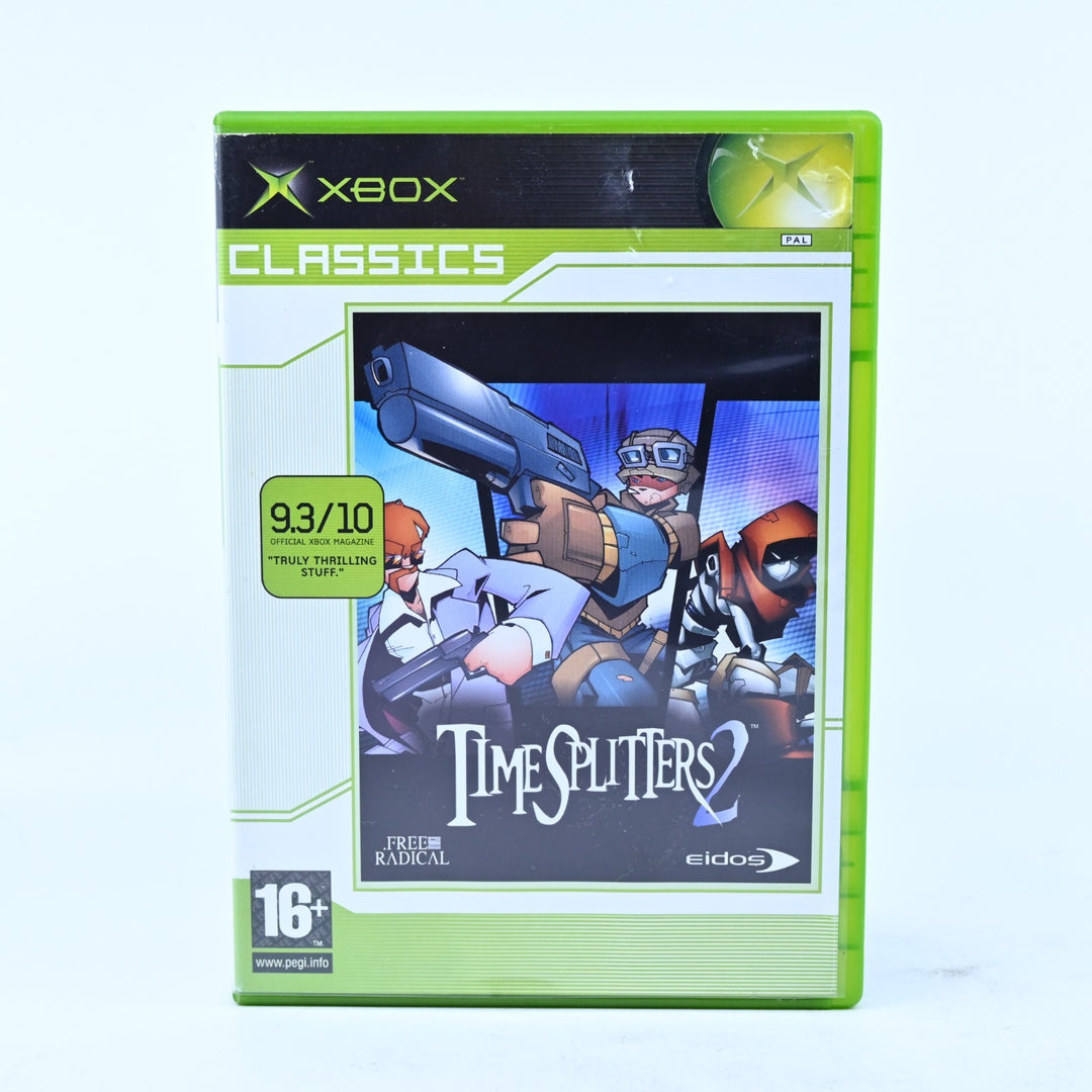 TimeSplitters 2 - Original Xbox Game + Manual - PAL - MINT DISC!