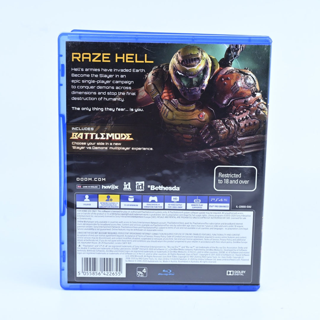 Doom Eternal - Sony Playstation 4 / PS4 Game - MINT DISC!