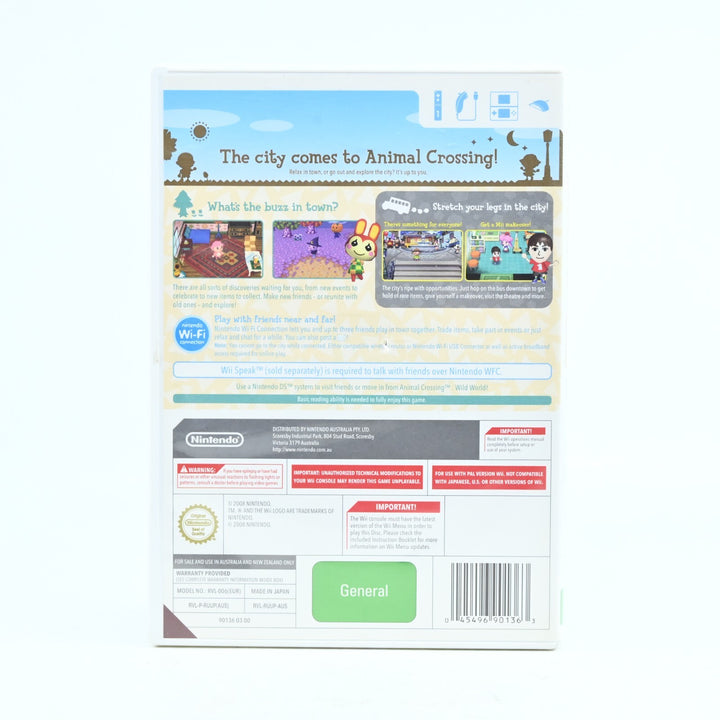 Animal Crossing: Let's Go to the City - Nintendo Wii Game + Manual - PAL