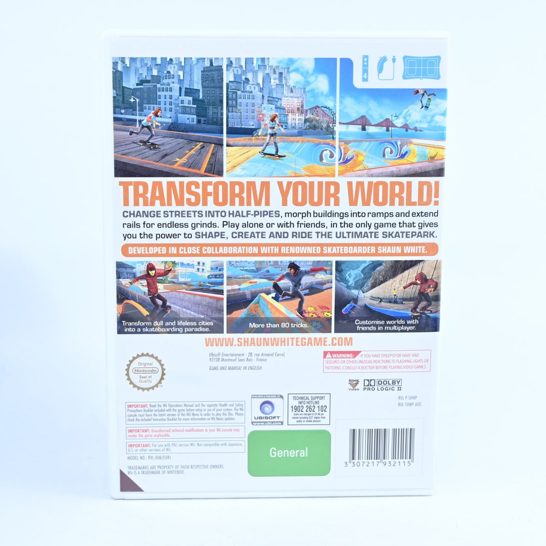Shaun White Skateboarding - Nintendo Wii Game + Manual - PAL
