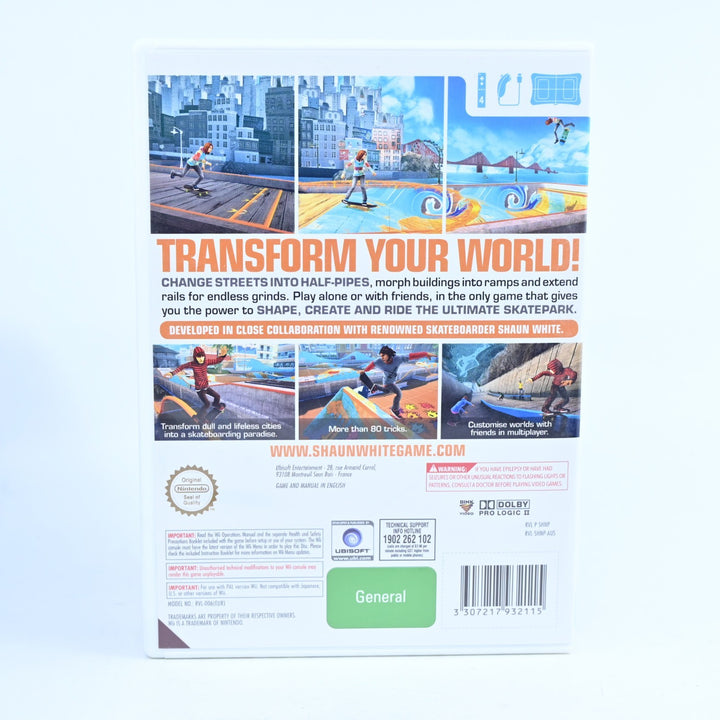 Shaun White Skateboarding - Nintendo Wii Game + Manual - PAL