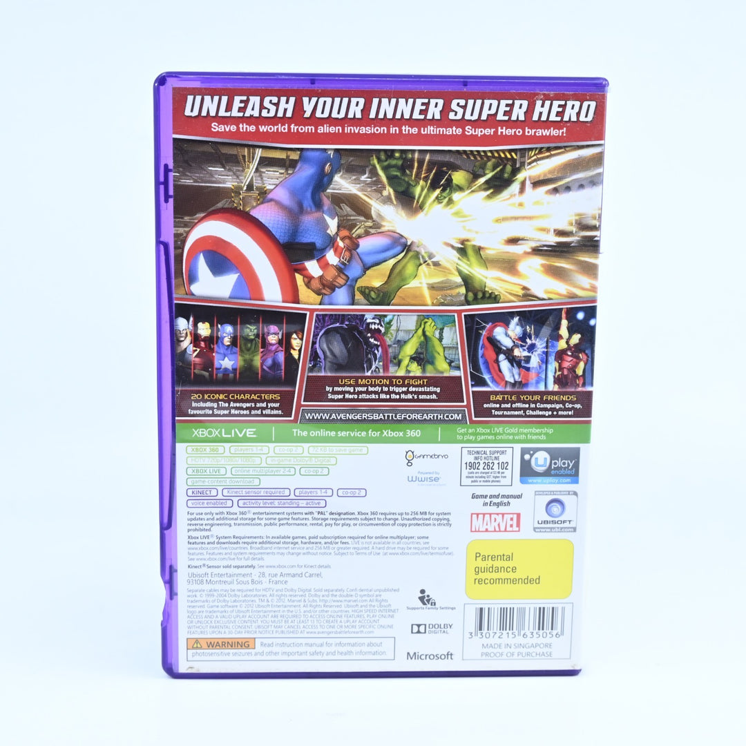 Marvel The Avengers Battle for Earth - Xbox 360 Game + Manual - PAL - MINT DISC!