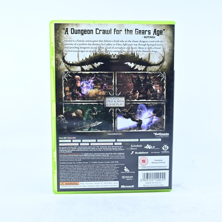 Hunted: The Demon's Forge - Xbox 360 Game + Manual - PAL - MINT DISC!