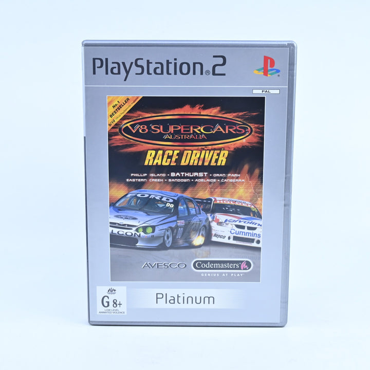 V8 Supercars Australia Race Driver - PS2 Game + Manual - PAL - MINT DISC!