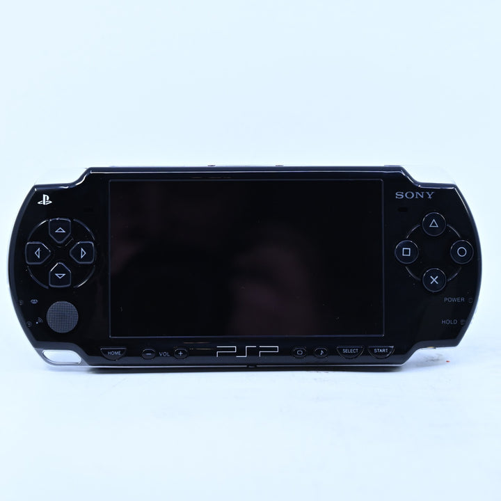 Black Reshell &amp; Rebuilt - PSP Console - PSP-2002 - 2000 + NEW BATTERY