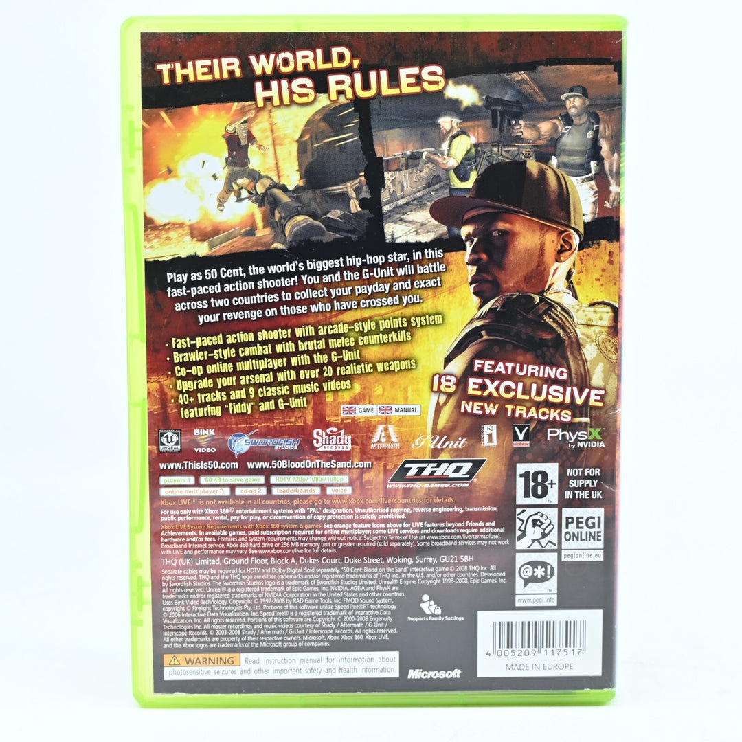 50 Cent: Blood on The Sand - Xbox 360 Game + Manual - PAL - MINT DISC!