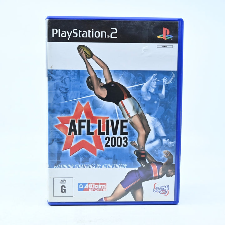 AFL Live 2003 - Sony Playstation 2 / PS2 Game + Manual - PAL - FREE POST