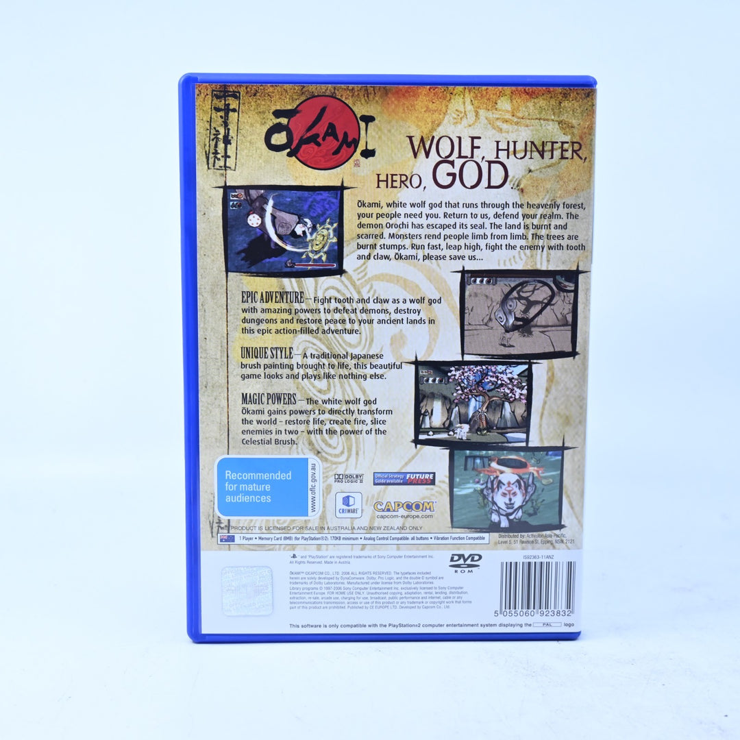Okami - Sony Playstation 2 / PS2 Game + Manual - PAL - MINT DISC!