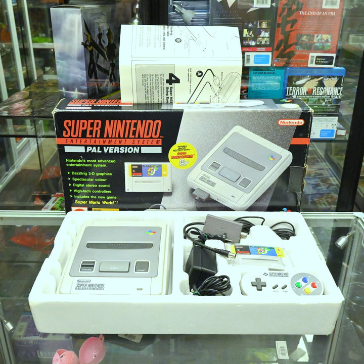 Super Nintendo Boxed Console + Super Mario World - SNES Boxed Console - PAL